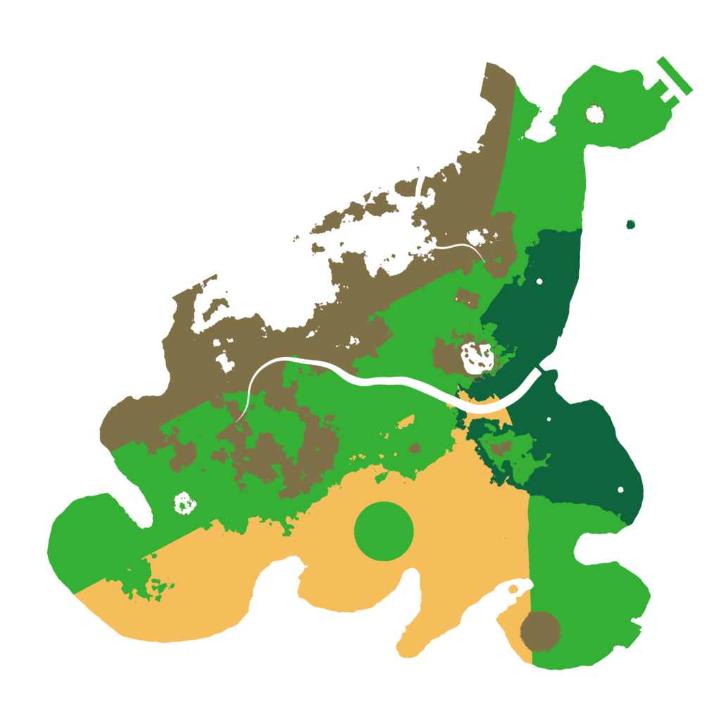 Biome Rust Map: Procedural Map, Size: 3200, Seed: 541989239