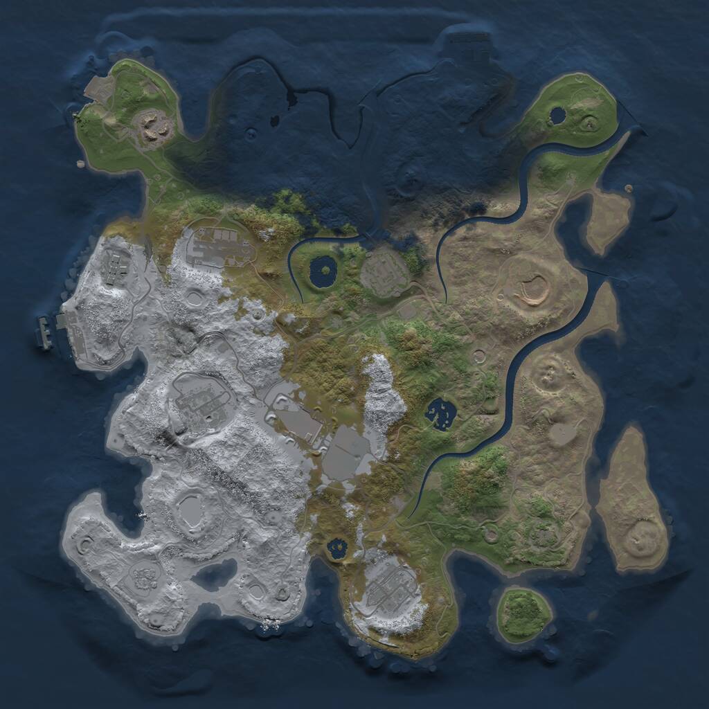 Rust Map: Procedural Map, Size: 3500, Seed: 87404731, 15 Monuments