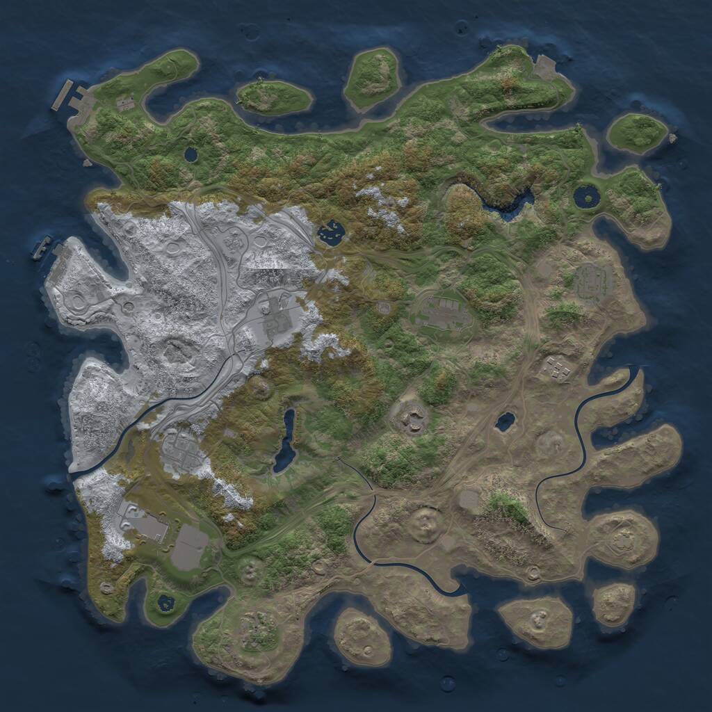 Rust Map: Procedural Map, Size: 4250, Seed: 824748243, 15 Monuments