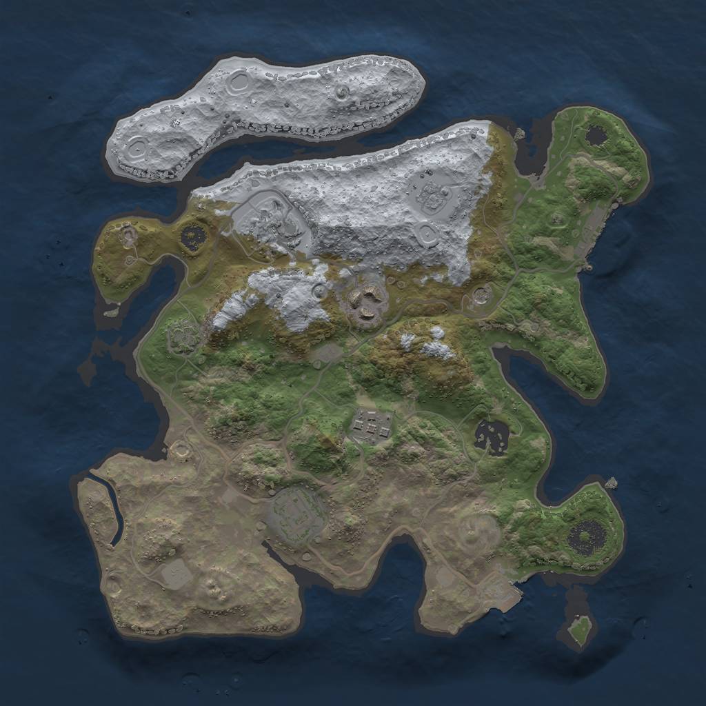 Rust Map: Procedural Map, Size: 2900, Seed: 7986206, 12 Monuments