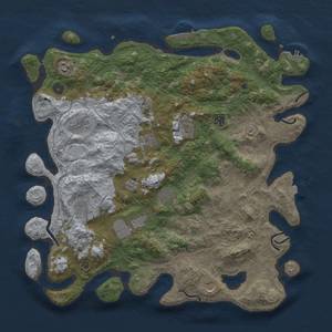 Thumbnail Rust Map: Procedural Map, Size: 4500, Seed: 250823, 19 Monuments