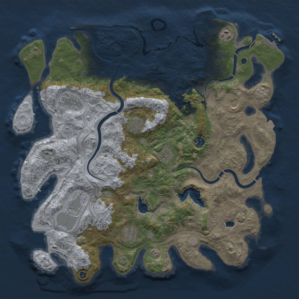 Rust Map: Procedural Map, Size: 4250, Seed: 32706823, 15 Monuments