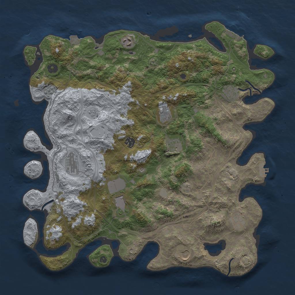 Rust Map: Procedural Map, Size: 4350, Seed: 250823, 18 Monuments