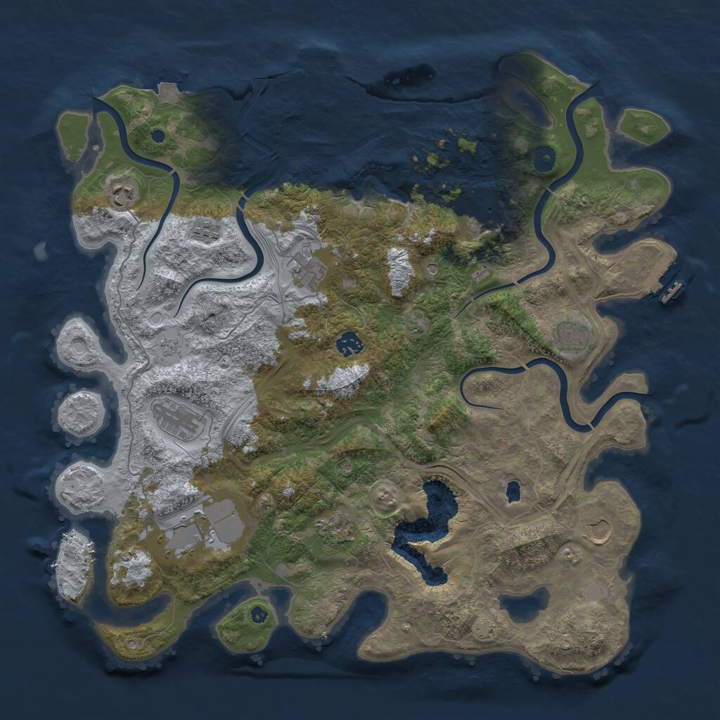 Rust Map: Procedural Map, Size: 4350, Seed: 250823, 16 Monuments