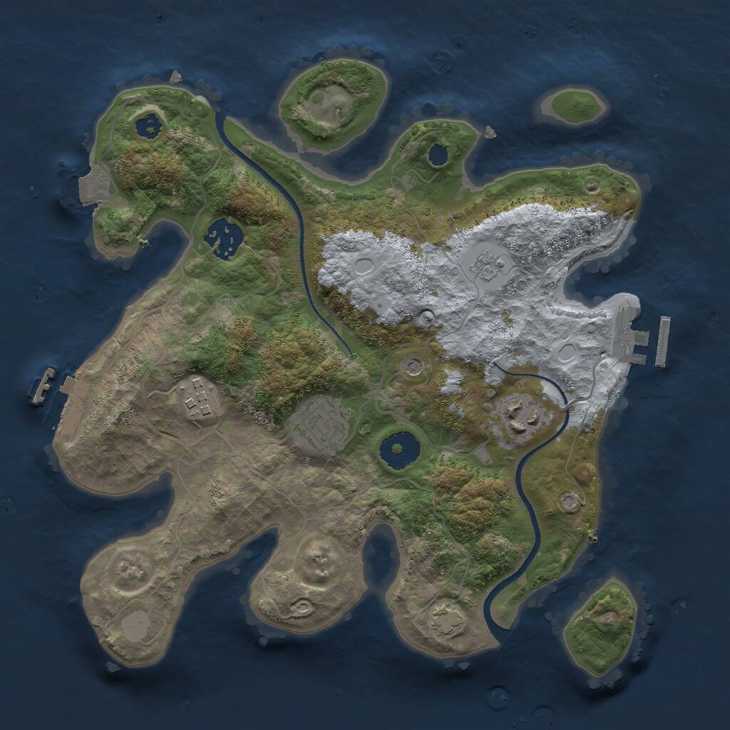 Rust Map: Procedural Map, Size: 2900, Seed: 3456789, 10 Monuments