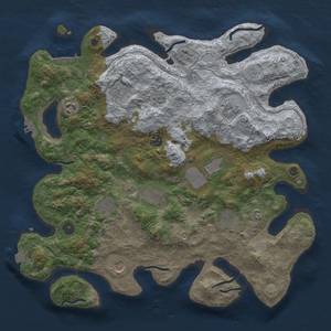 Thumbnail Rust Map: Procedural Map, Size: 4000, Seed: 1282205507, 18 Monuments