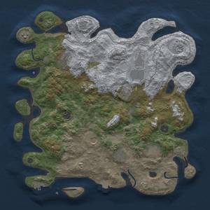 Thumbnail Rust Map: Procedural Map, Size: 4100, Seed: 15162, 17 Monuments