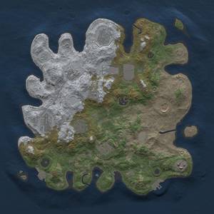 Thumbnail Rust Map: Procedural Map, Size: 3500, Seed: 1601796757, 17 Monuments