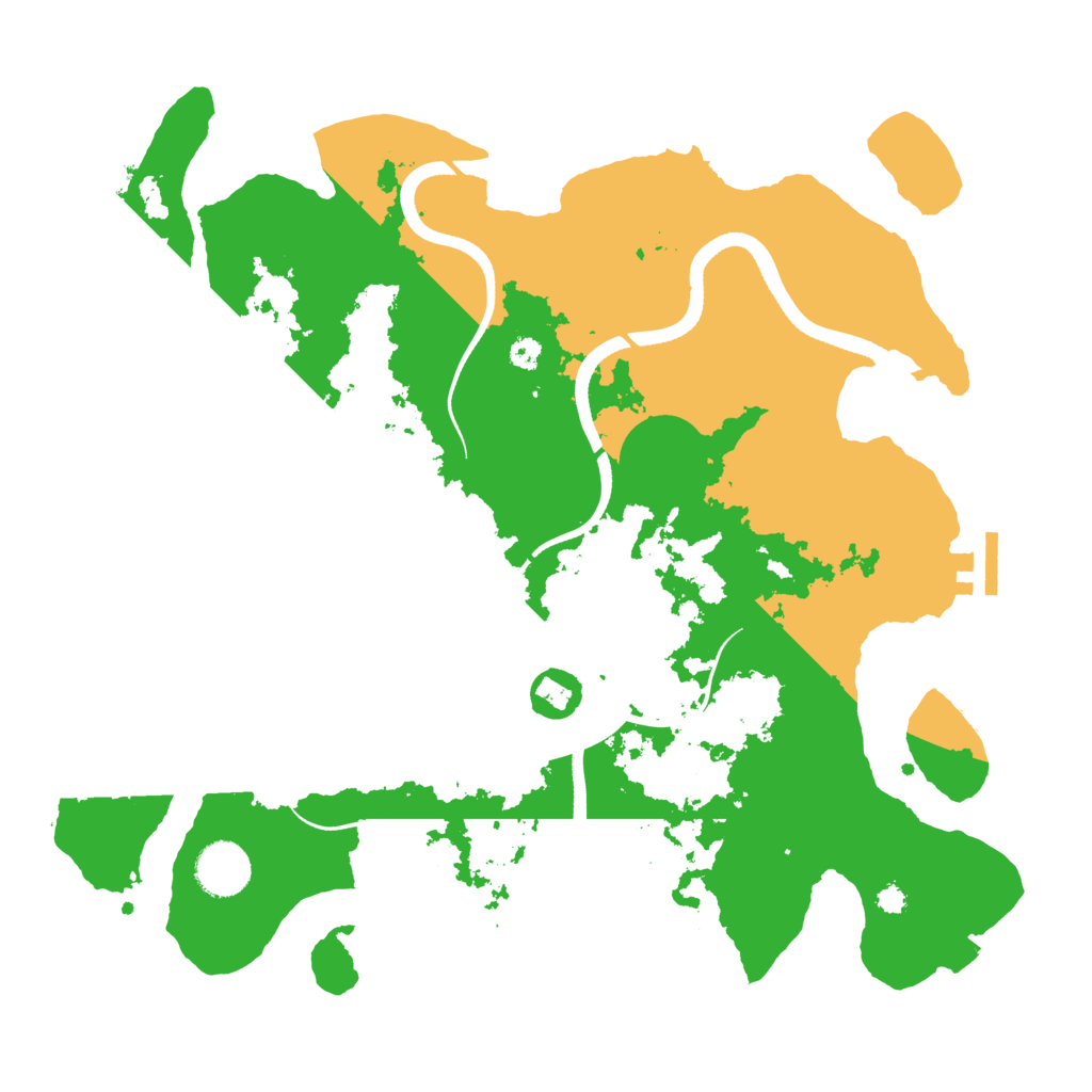 Biome Rust Map: Procedural Map, Size: 3500, Seed: 2052319132