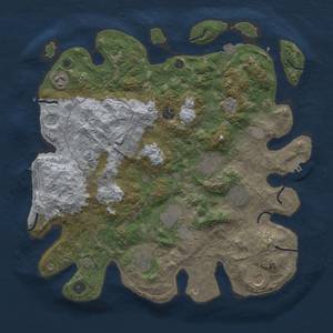 Thumbnail Rust Map: Procedural Map, Size: 4000, Seed: 2121752585, 17 Monuments