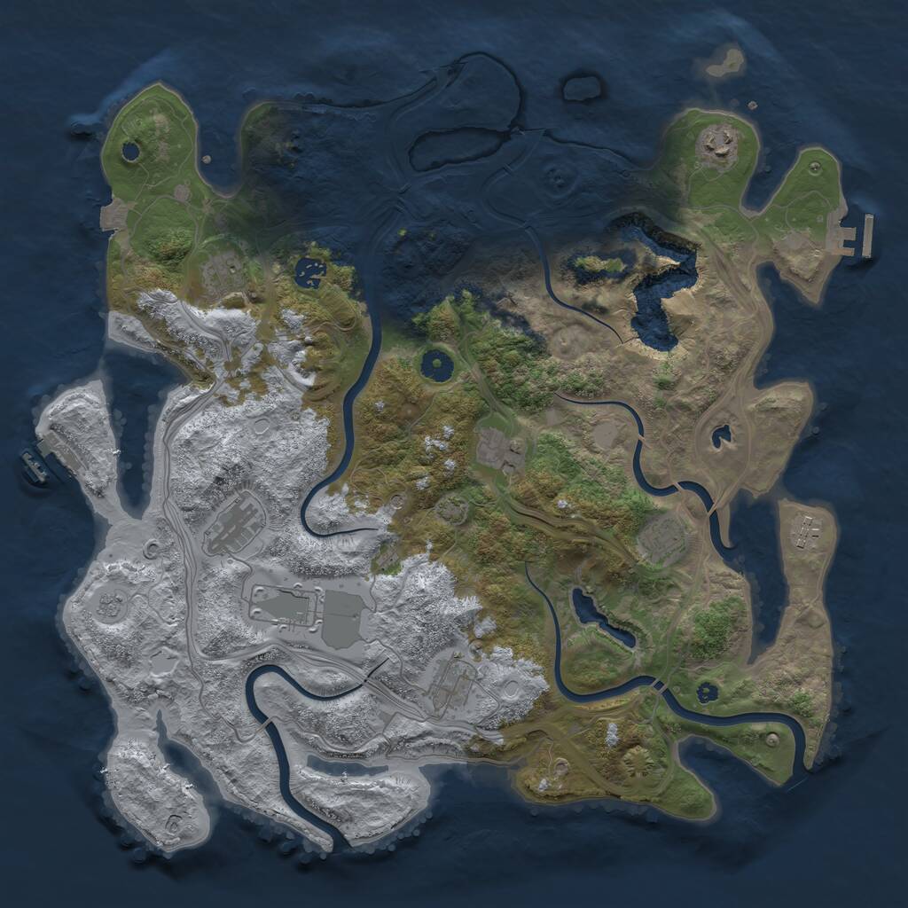 Rust Map: Procedural Map, Size: 4250, Seed: 90694010, 15 Monuments