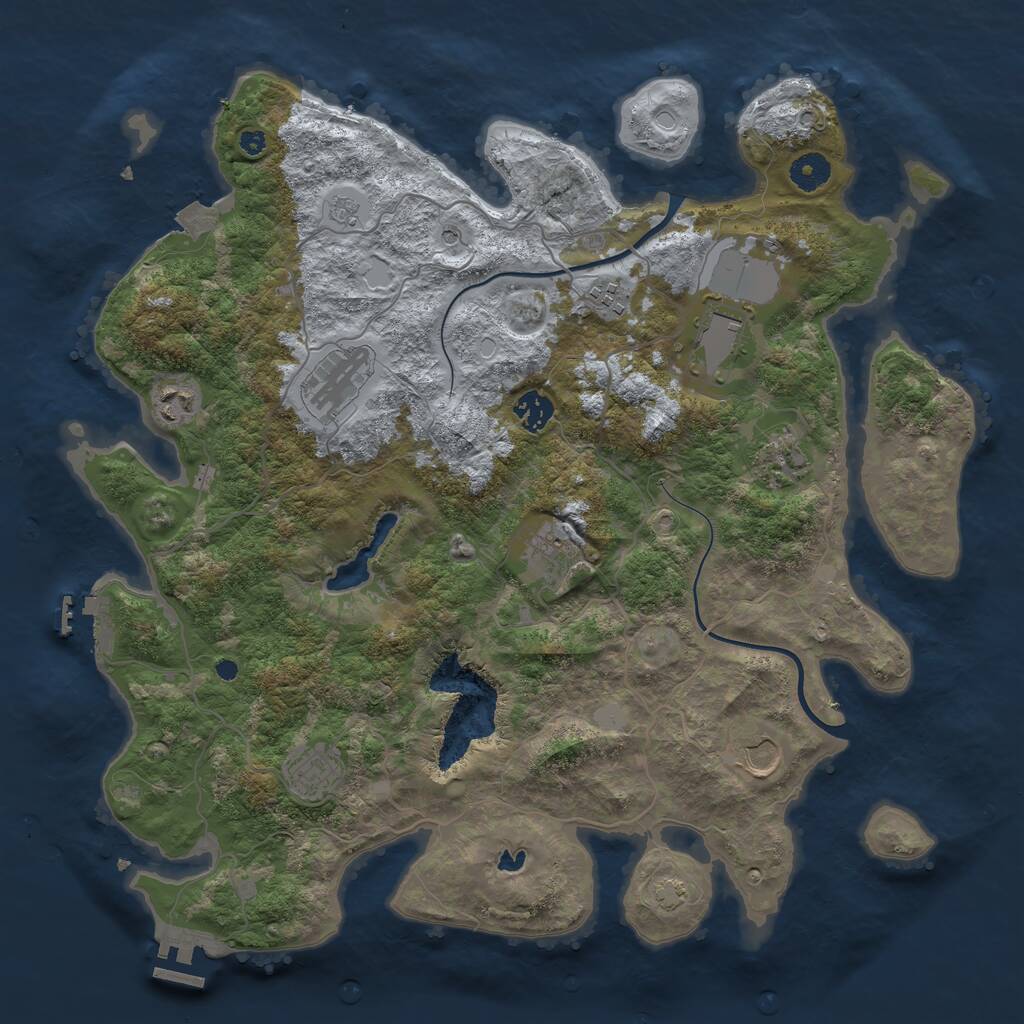 Rust Map: Procedural Map, Size: 4000, Seed: 52365723, 15 Monuments
