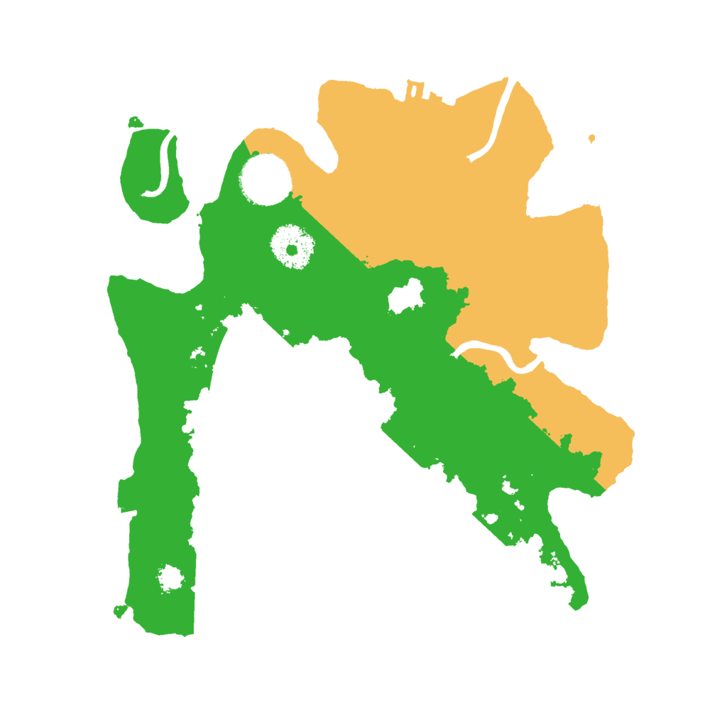 Biome Rust Map: Procedural Map, Size: 2574, Seed: 386464190