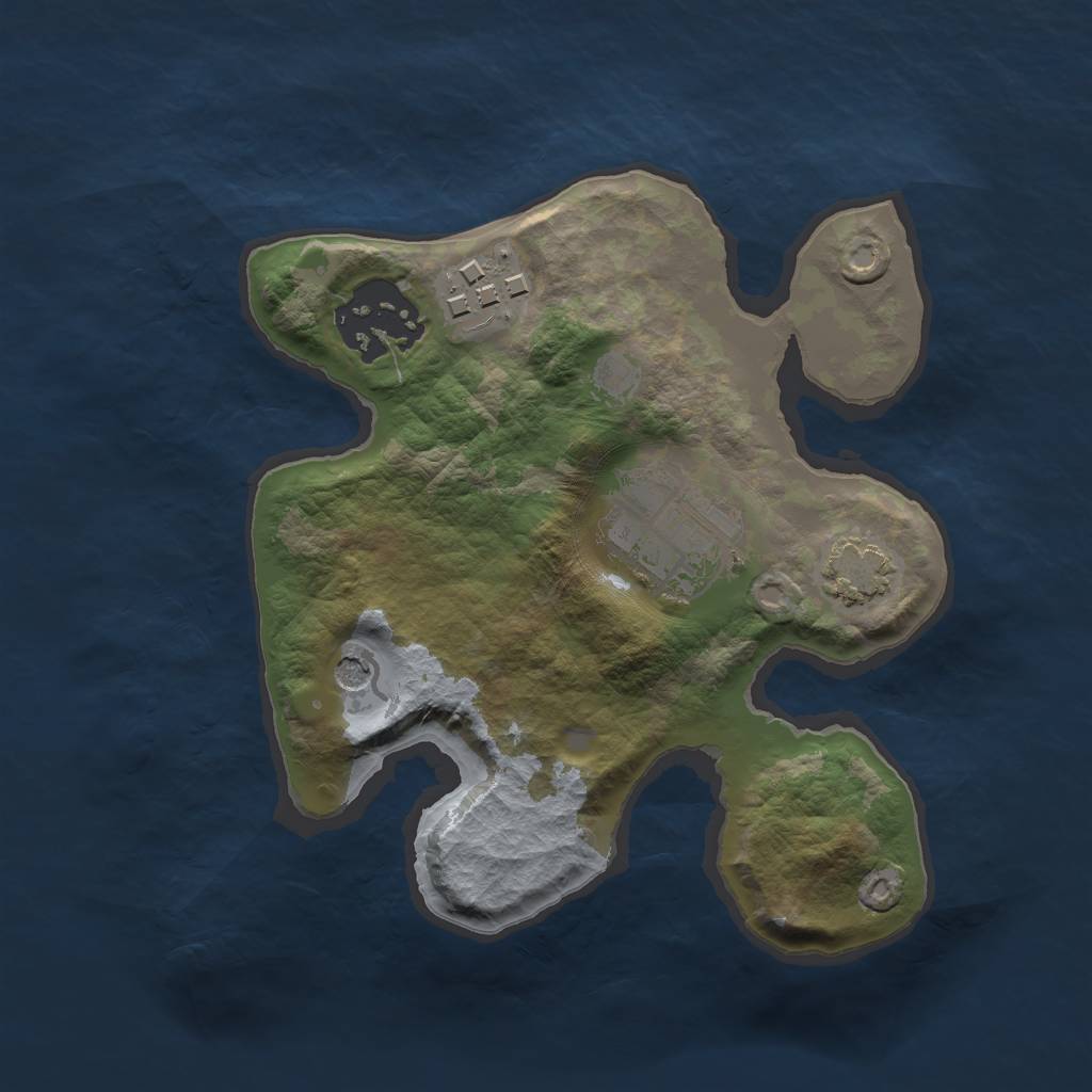 Rust Map: Barren, Size: 2000, Seed: 1764836658, 7 Monuments