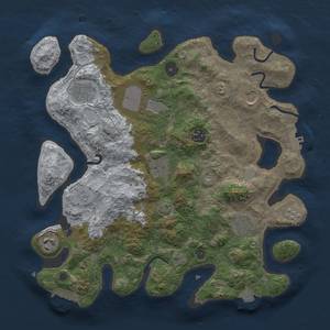 Thumbnail Rust Map: Procedural Map, Size: 3500, Seed: 276287356, 16 Monuments