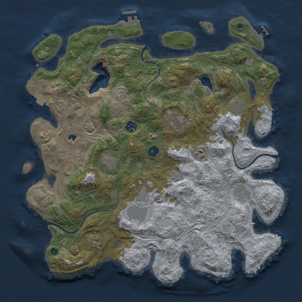 Rust Map: Procedural Map, Size: 4250, Seed: 401356578, 15 Monuments