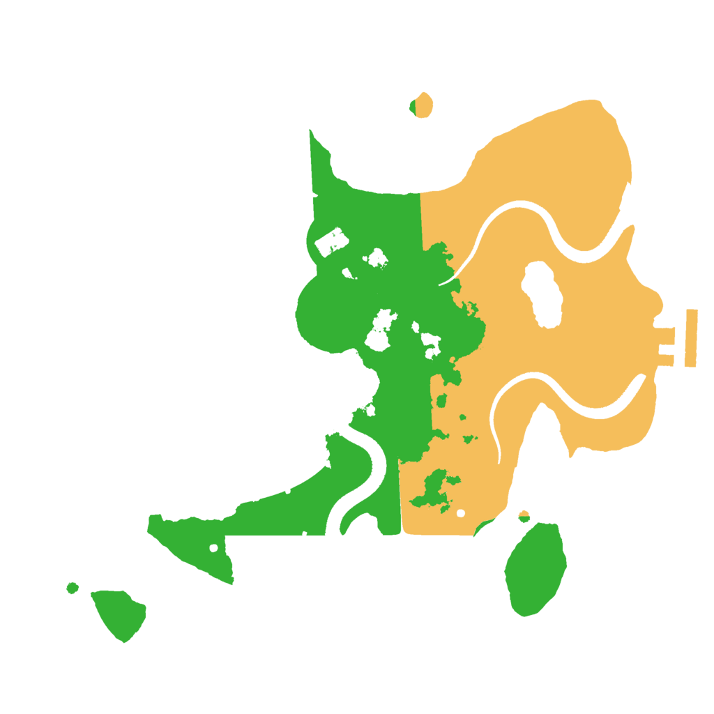 Biome Rust Map: Procedural Map, Size: 2500, Seed: 720997789