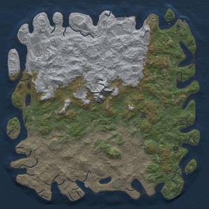 Thumbnail Rust Map: Procedural Map, Size: 6000, Seed: 1919197148, 19 Monuments