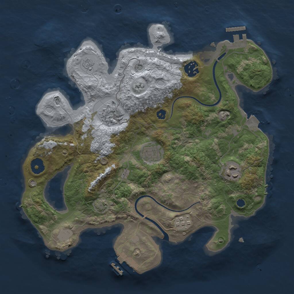 Rust Map: Procedural Map, Size: 3000, Seed: 99693, 11 Monuments