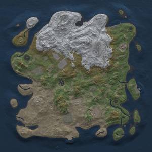 Thumbnail Rust Map: Procedural Map, Size: 4000, Seed: 1032649349, 16 Monuments