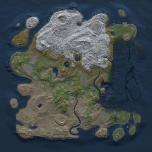 Thumbnail Rust Map: Procedural Map, Size: 4000, Seed: 1032649349, 15 Monuments