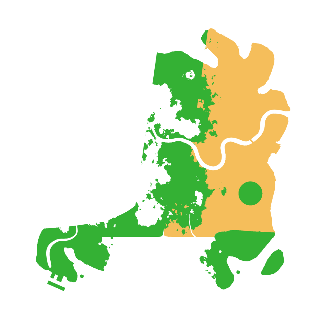 Biome Rust Map: Procedural Map, Size: 3500, Seed: 7757575