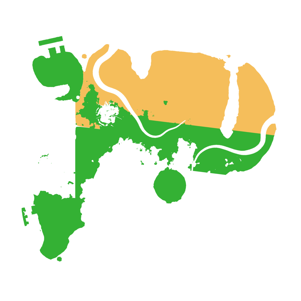 Biome Rust Map: Procedural Map, Size: 2500, Seed: 395501081