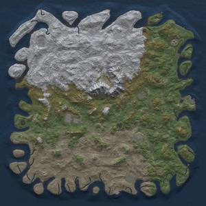 Thumbnail Rust Map: Procedural Map, Size: 6000, Seed: 719106384, 19 Monuments