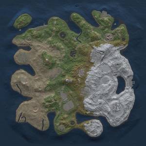 Thumbnail Rust Map: Procedural Map, Size: 3500, Seed: 79486225, 18 Monuments