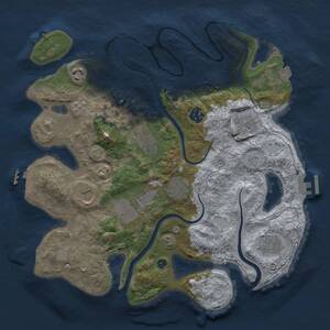 Thumbnail Rust Map: Procedural Map, Size: 3500, Seed: 79486225, 15 Monuments