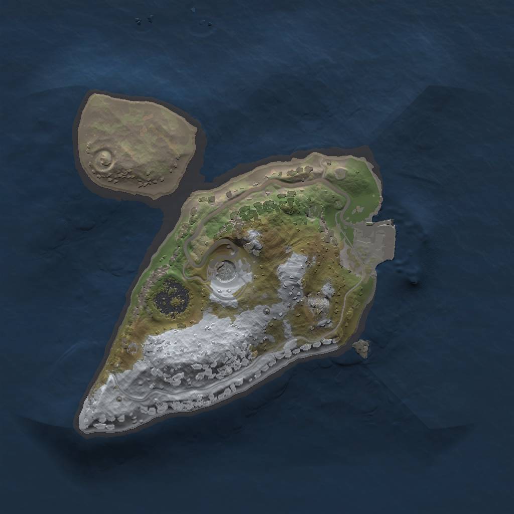 Rust Map: Procedural Map, Size: 1500, Seed: 647853, 4 Monuments