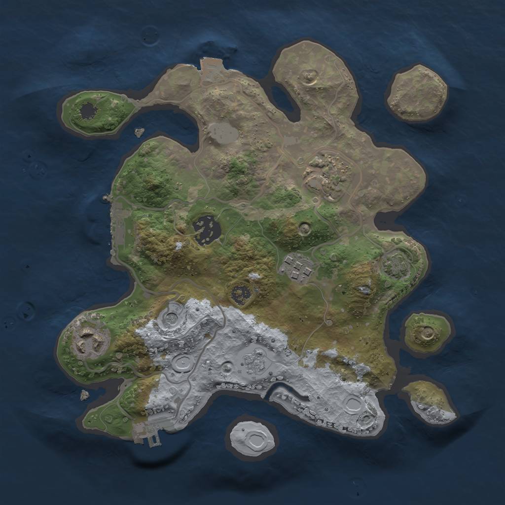 Rust Map: Procedural Map, Size: 2600, Seed: 47525259, 12 Monuments