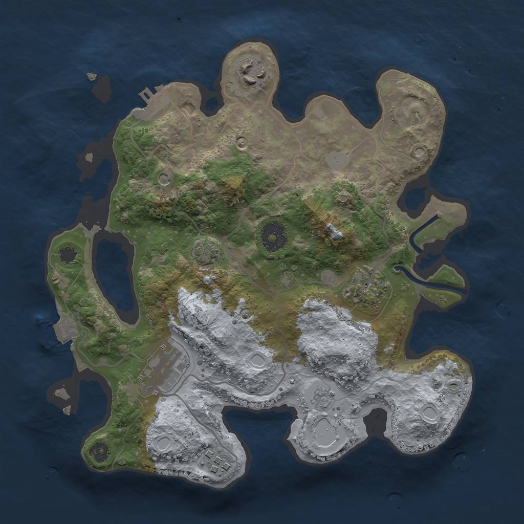 Rust Map: Procedural Map, Size: 2800, Seed: 1491738892, 11 Monuments