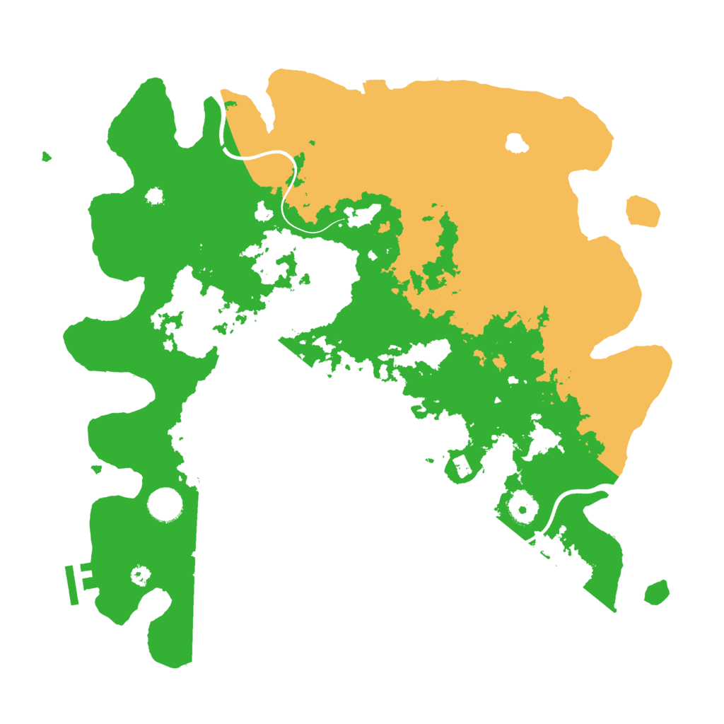 Biome Rust Map: Procedural Map, Size: 3700, Seed: 1764836658