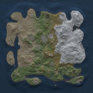 Thumbnail Rust Map: Procedural Map, Size: 3500, Seed: 1821822704, 16 Monuments