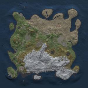 Thumbnail Rust Map: Procedural Map, Size: 3500, Seed: 2139053860, 15 Monuments