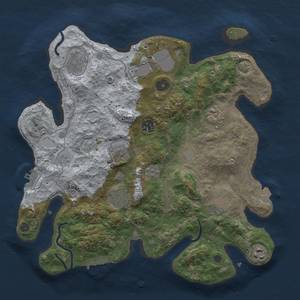 Thumbnail Rust Map: Procedural Map, Size: 3500, Seed: 1948143570, 17 Monuments