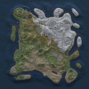 Thumbnail Rust Map: Procedural Map, Size: 3500, Seed: 1968201330, 15 Monuments