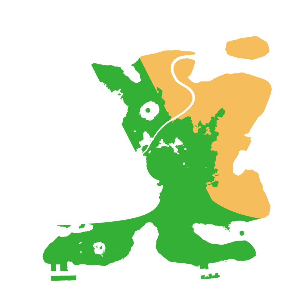 Biome Rust Map: Procedural Map, Size: 2500, Seed: 5265