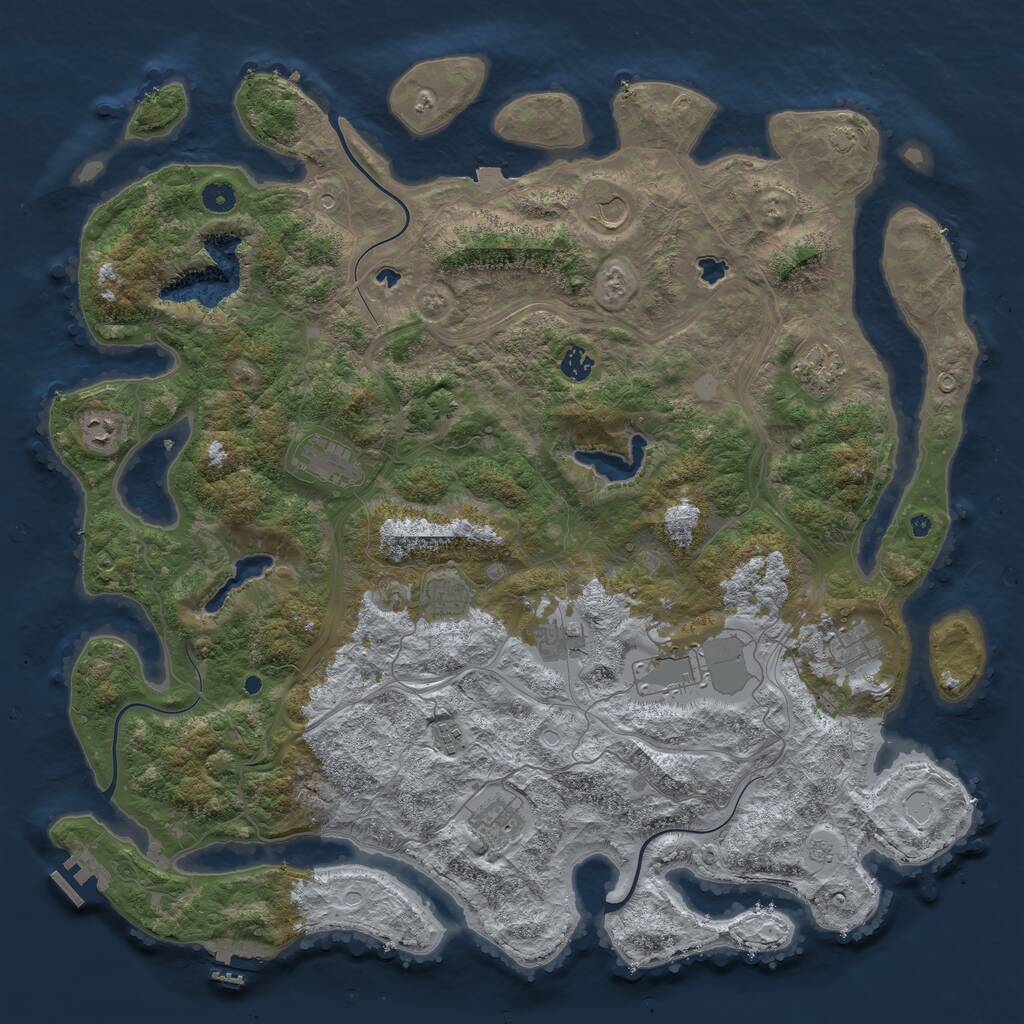 Rust Map: Procedural Map, Size: 4800, Seed: 2011517304, 17 Monuments