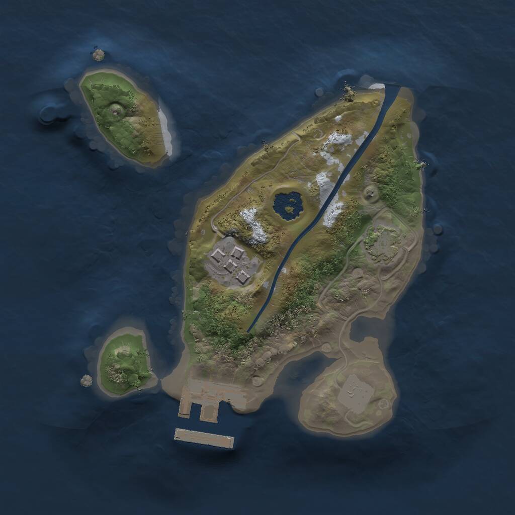 Rust Map: Procedural Map, Size: 1750, Seed: 1408239154, 4 Monuments