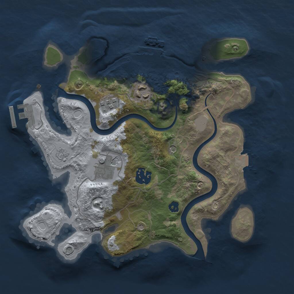 Rust Map: Procedural Map, Size: 2700, Seed: 234006049, 9 Monuments