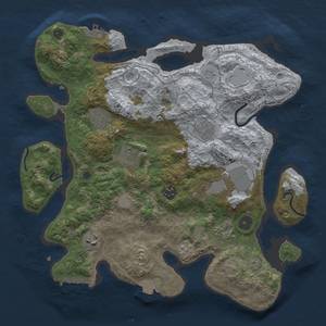 Thumbnail Rust Map: Procedural Map, Size: 3500, Seed: 929962946, 16 Monuments