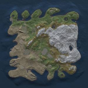 Thumbnail Rust Map: Procedural Map, Size: 3500, Seed: 1737986927, 15 Monuments