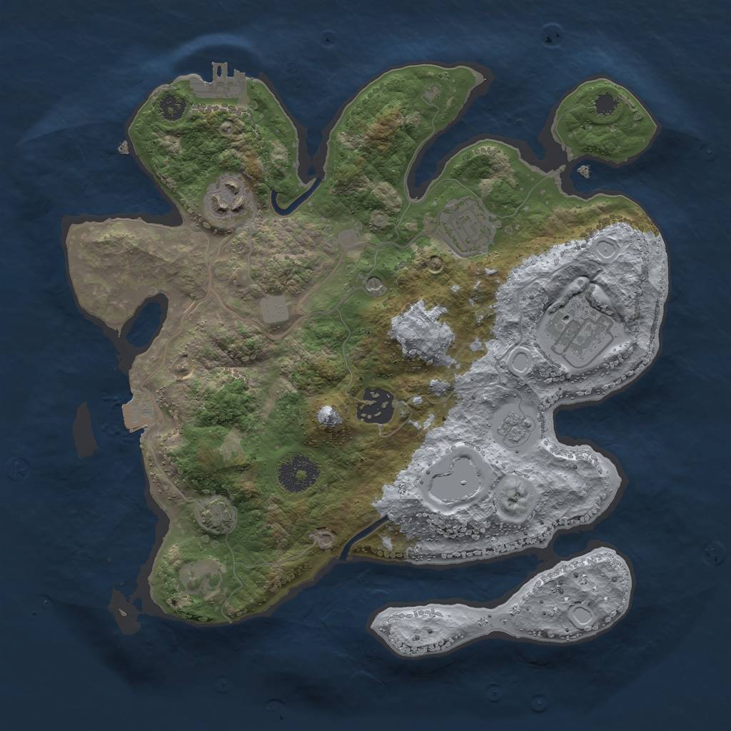 Rust Map: Procedural Map, Size: 2900, Seed: 12503, 11 Monuments