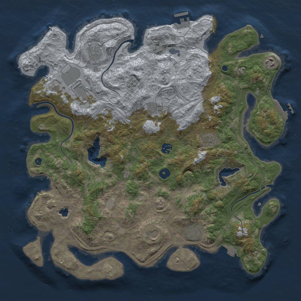Rust Map: Procedural Map, Size: 4250, Seed: 17648, 15 Monuments