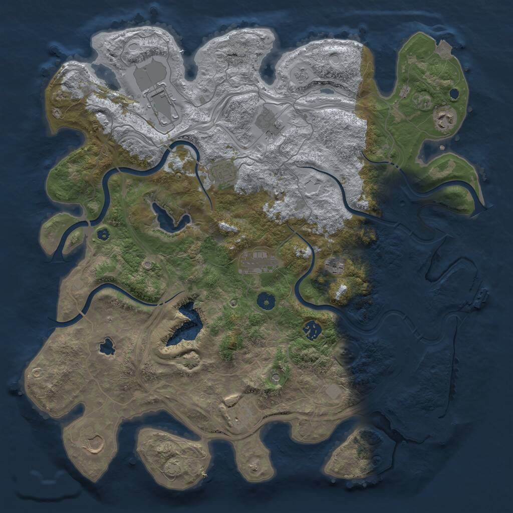 Rust Map: Procedural Map, Size: 4250, Seed: 706157248, 15 Monuments