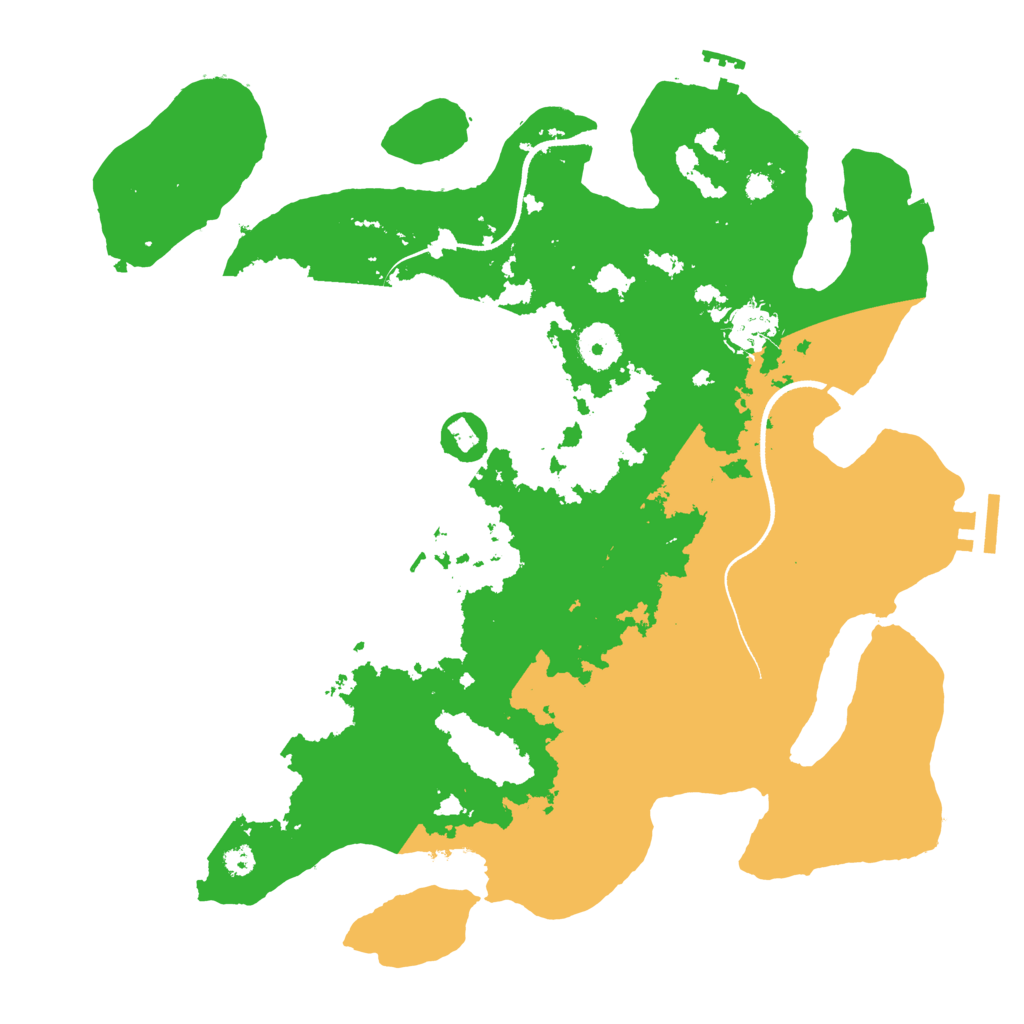 Biome Rust Map: Procedural Map, Size: 3500, Seed: 543354639