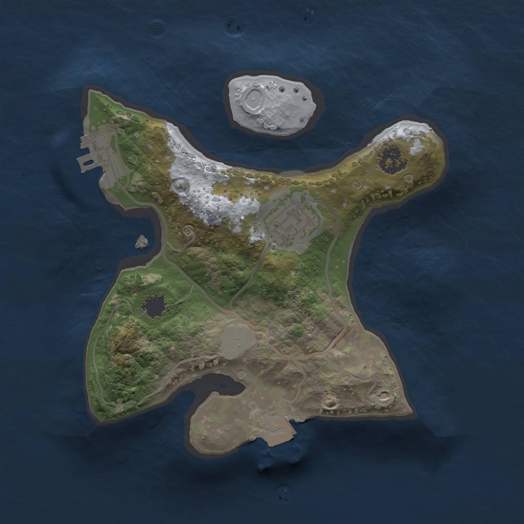Rust Map: Procedural Map, Size: 2000, Seed: 1633185161, 5 Monuments