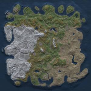 Thumbnail Rust Map: Procedural Map, Size: 4800, Seed: 895328913, 17 Monuments